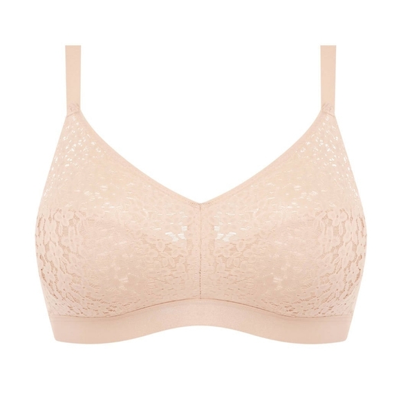 Chantelle Womens Norah Supportive Wirefree Bra Bralette 13F8 Nude Size 36DDD - Picture 2 of 7